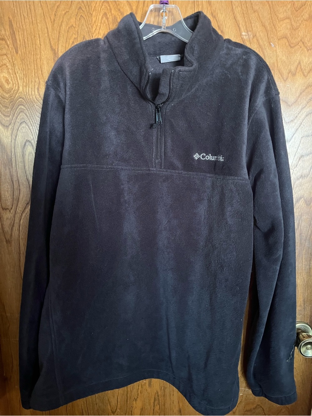 Columbia Men's Black Quarter-Zip Fleece Pullover
